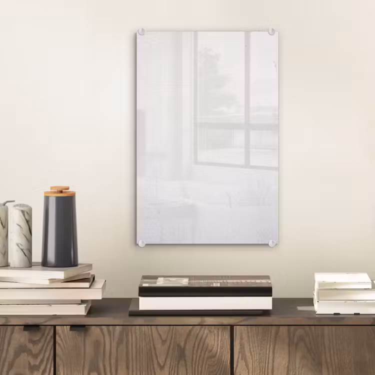 Glas schilderij - Beton - Wit - Modern — 1