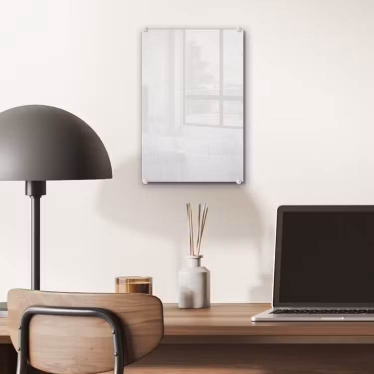 Glas schilderij - Beton - Wit - Modern — 6