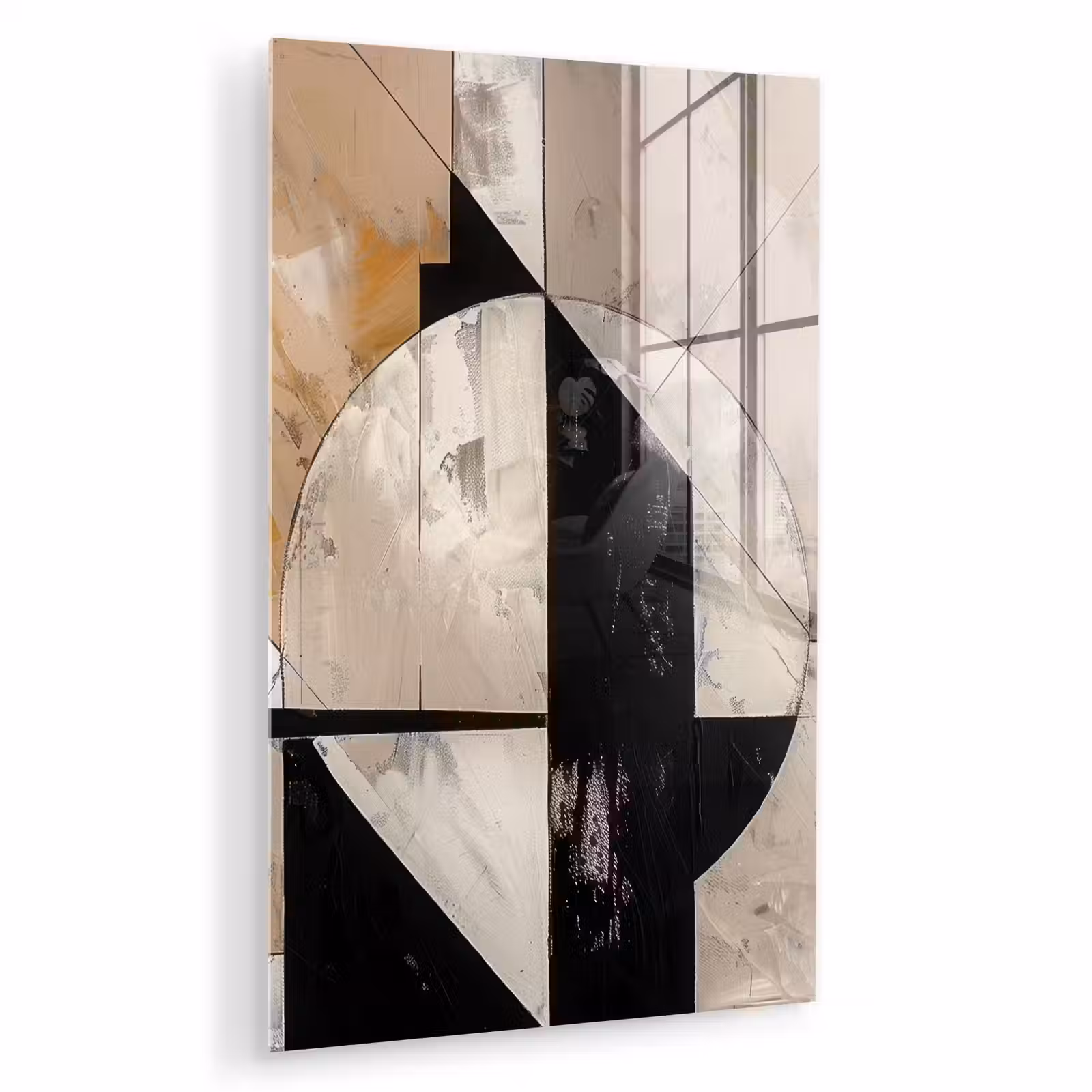 Glas schilderij - Abstract - Modern - Geometrisch - Pastel — 1