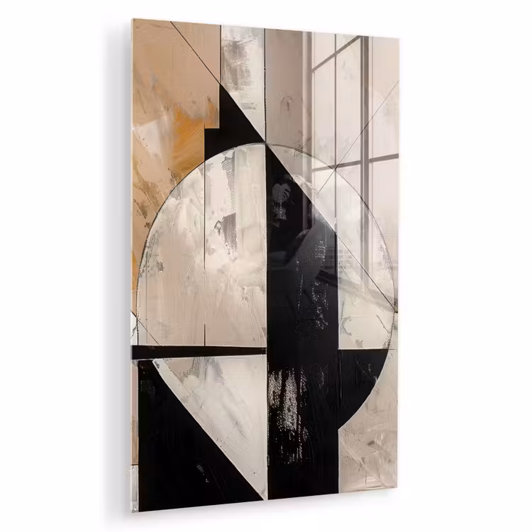 Glas schilderij - Abstract - Modern - Geometrisch - Pastel — 1