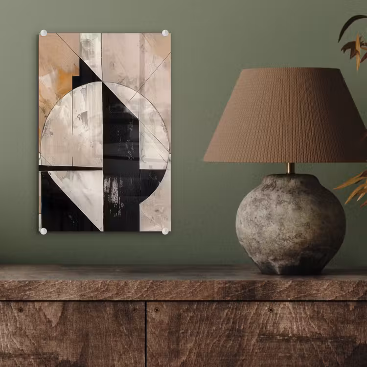 Glas schilderij - Abstract - Modern - Geometrisch - Pastel — 4