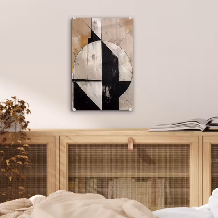 Glas schilderij - Abstract - Modern - Geometrisch - Pastel — 5