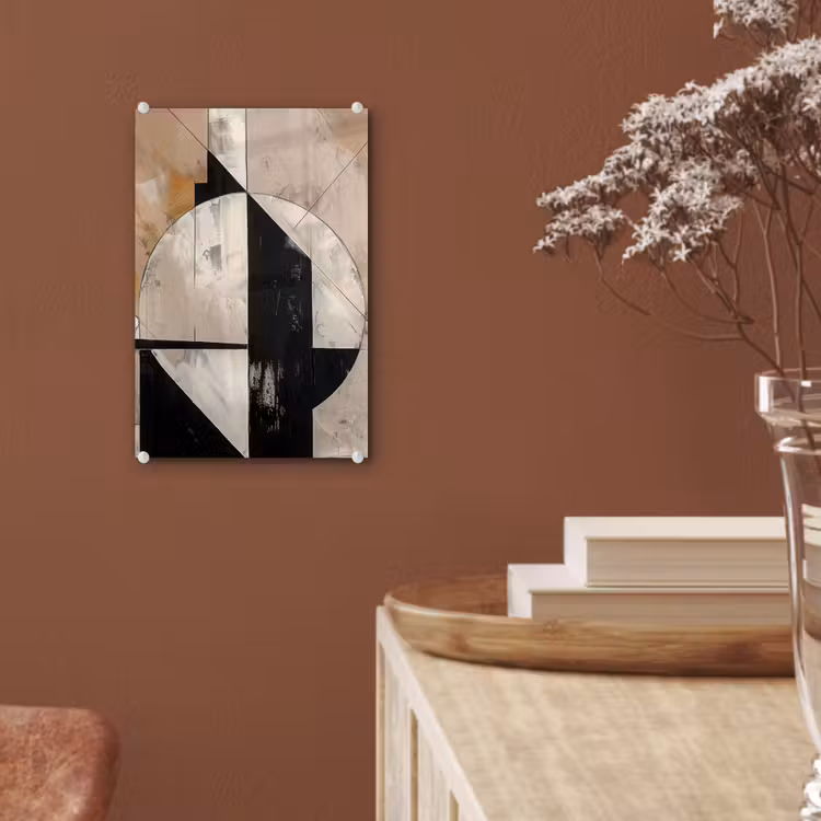 Glas schilderij - Abstract - Modern - Geometrisch - Pastel — 6