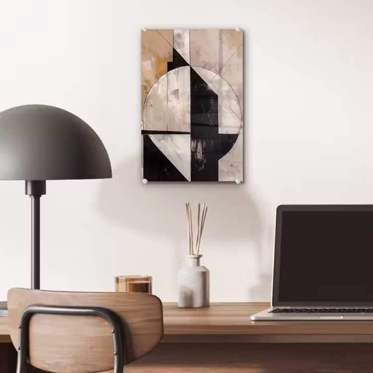 Glas schilderij - Abstract - Modern - Geometrisch - Pastel — 7