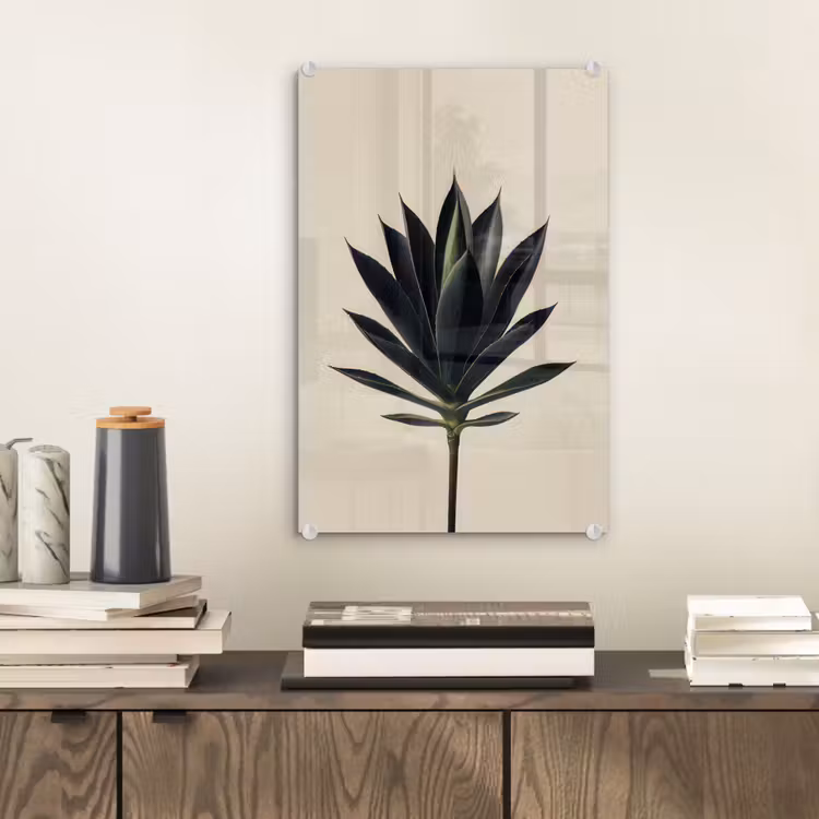Glas schilderij - Agaveplant - Symmetrisch - Groen — 2