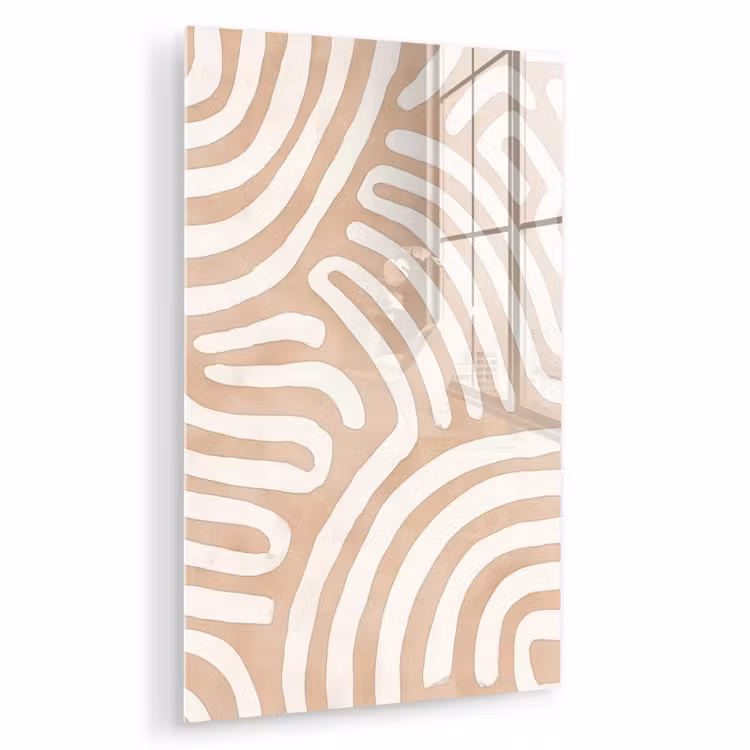 Glas schilderij - Beige - Aardspatroon — 1
