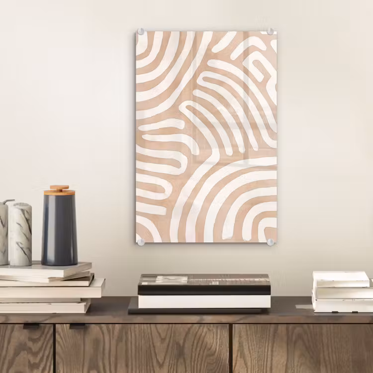 Glas schilderij - Beige - Aardspatroon — 2