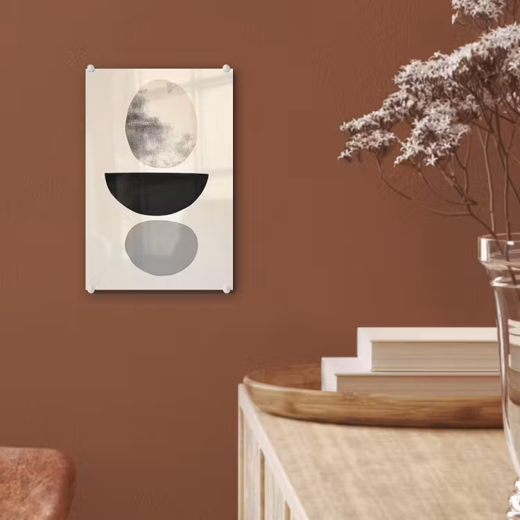 Glas schilderij - Beige - Japandi - Wabi sabi — 6