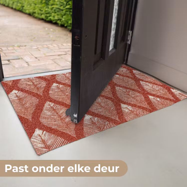 Deurmat - Bladeren - Rood - Elegant — 7