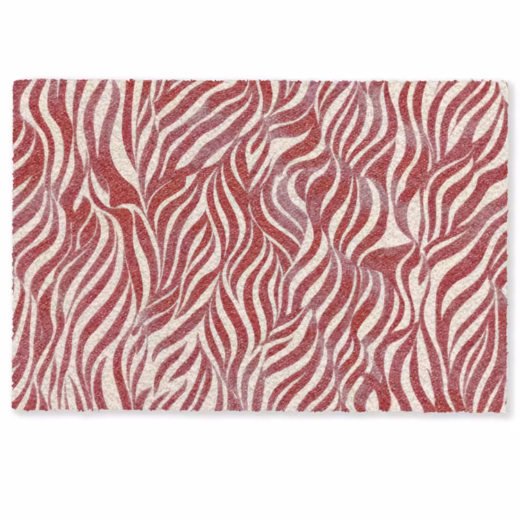 Deurmat - Golvende vormen - Abstract - Rood — 1