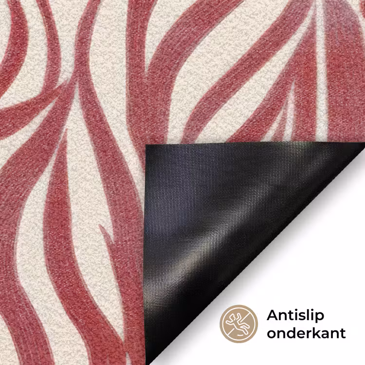 Deurmat - Golvende vormen - Abstract - Rood — 6