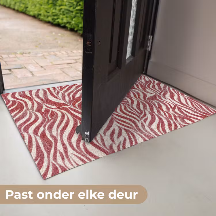 Deurmat - Golvende vormen - Abstract - Rood — 7