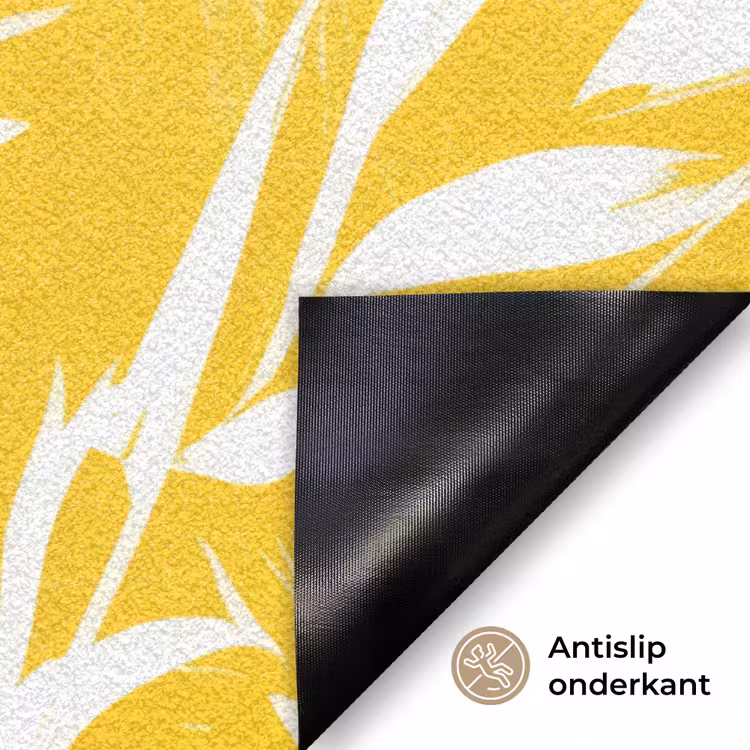 Deurmat - Abstract - Bladeren - Geel - Penseelstreken — 6