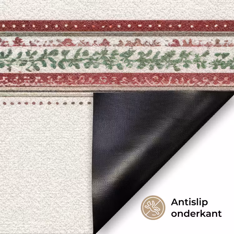 Deurmat - Kerststrook - Poinsettia - Rood - Groen — 6