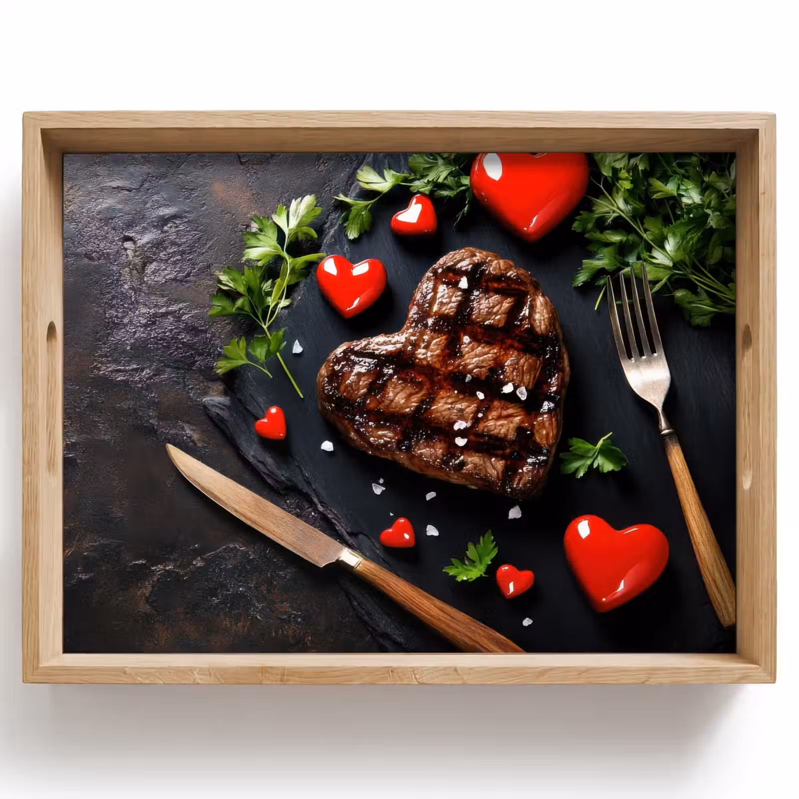 Dienblad - Steak - Hart - Bestek — 1