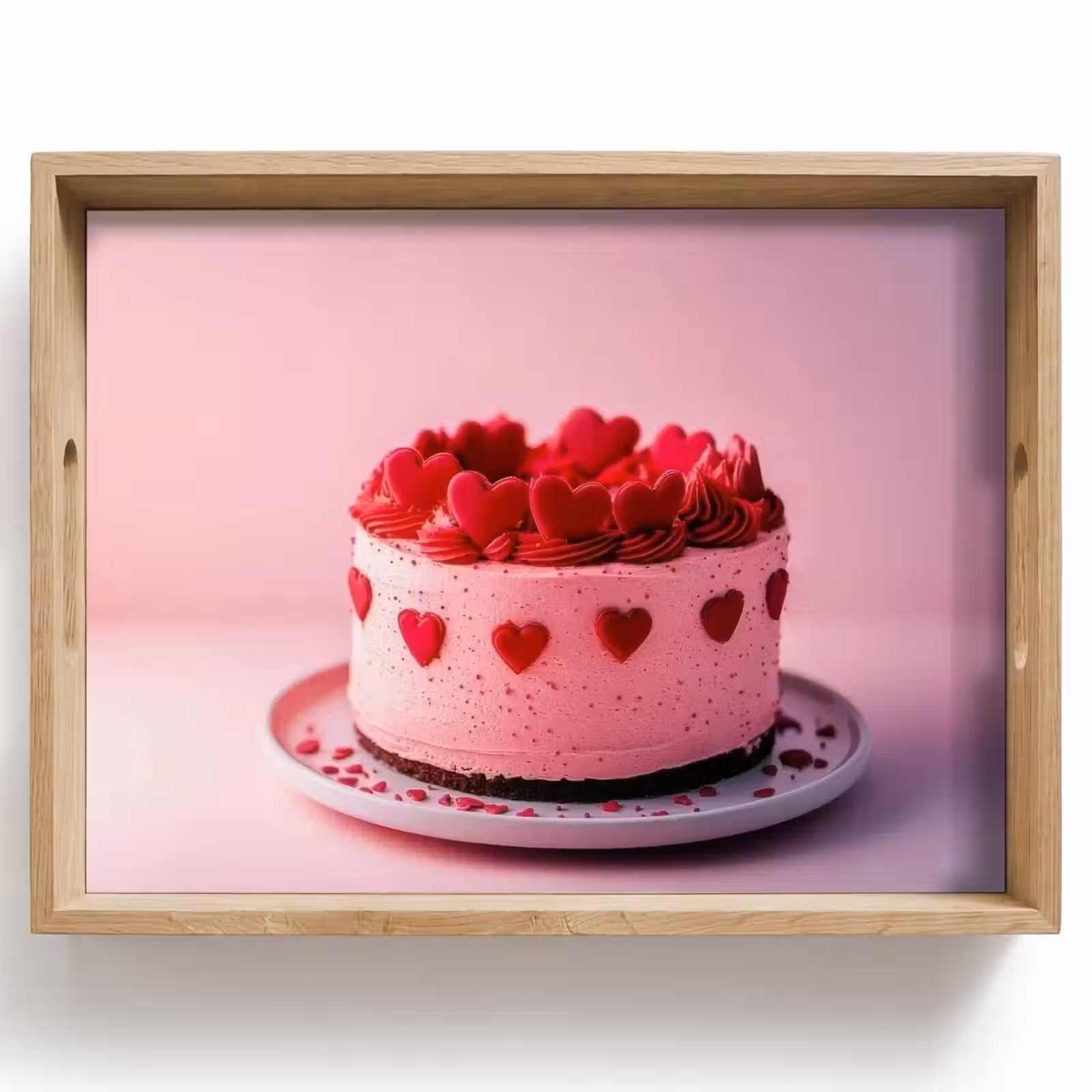 Dienblad - Taart - Hart - Roze — 1