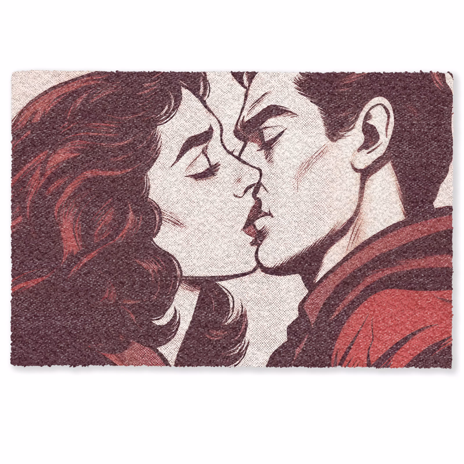 Deurmat - Kussen - Personen - Retro - Bordeaux — 1
