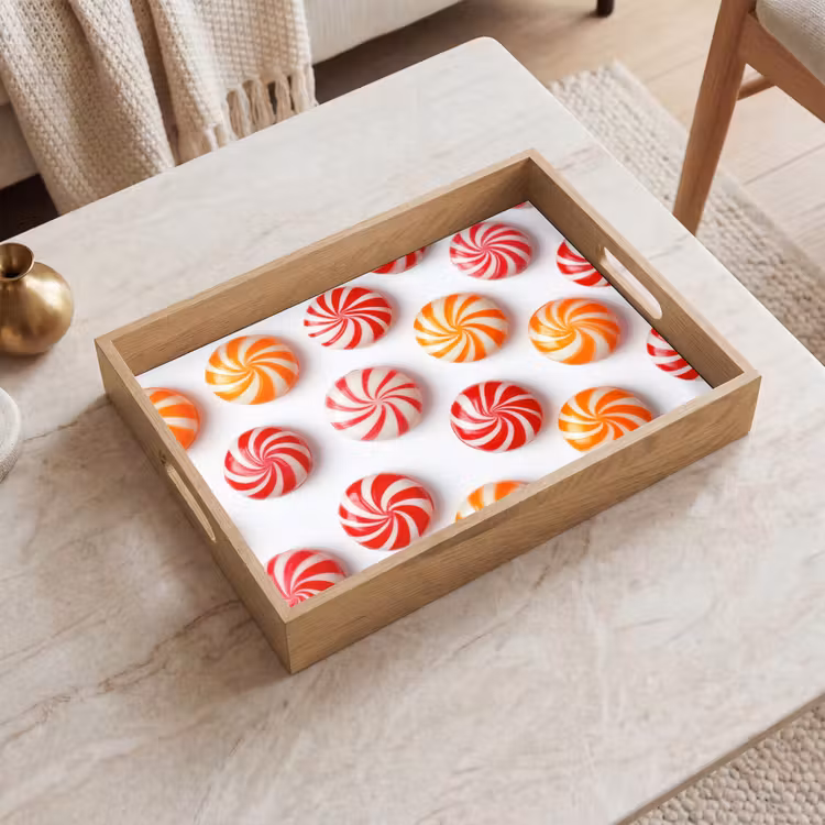 Dienblad - Snoep - Patroon - Rood - Oranje — 2