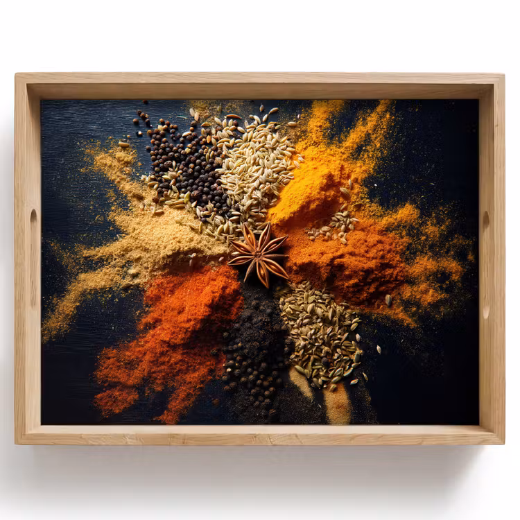 Dienblad - Specerijen - Explosie - Oranje — 1