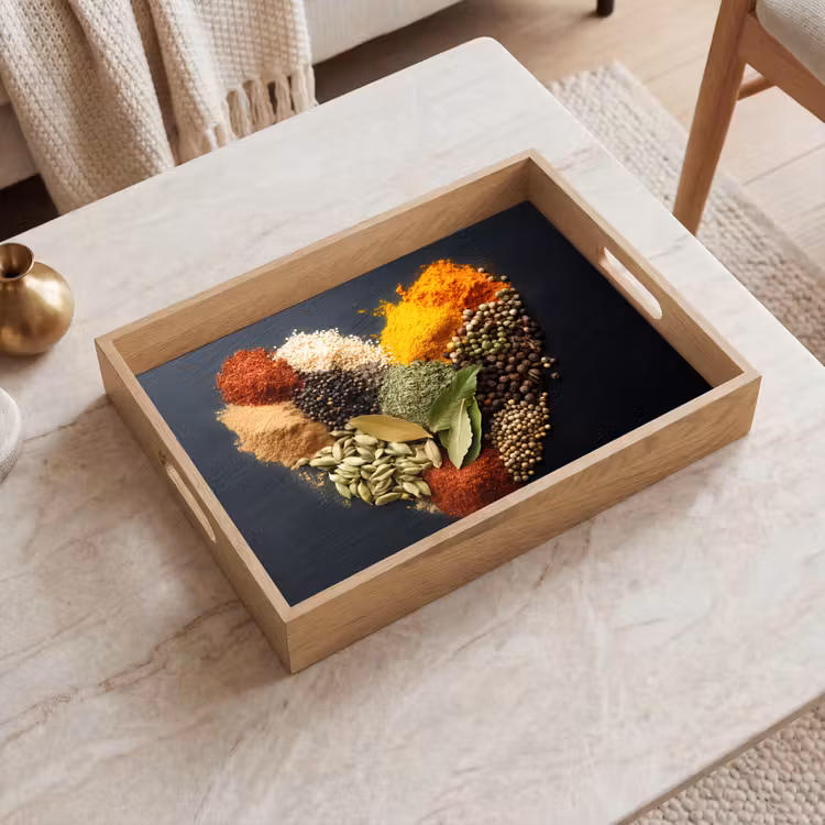 Dienblad - Specerijen - Mix - Hartvorm - Zwart — 2