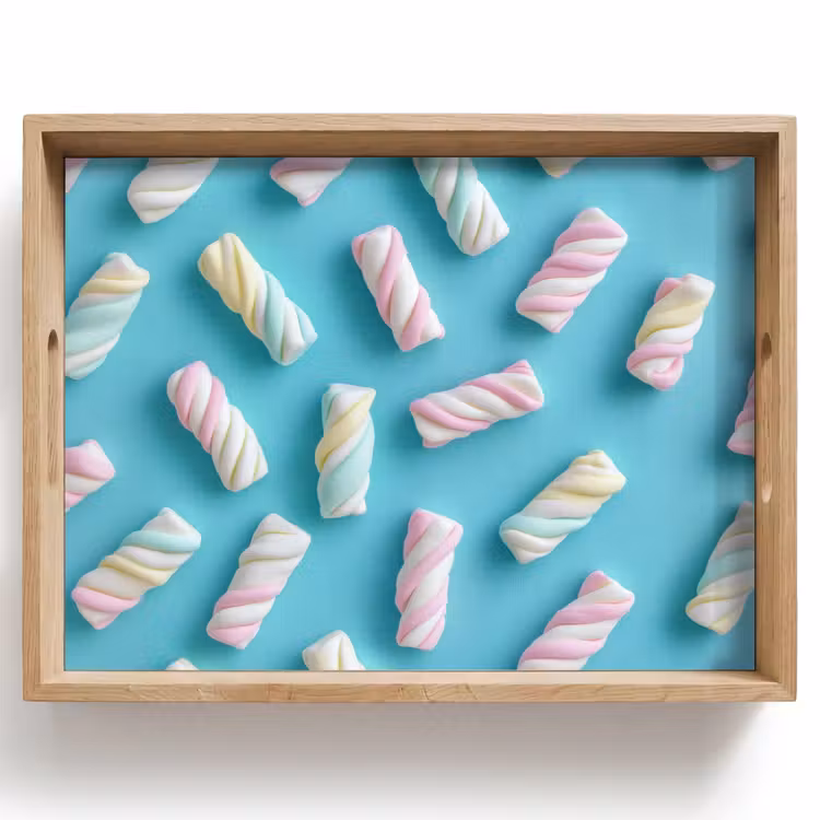 Dienblad - Spekjes - Pastel - Snoep - Blauw — 1