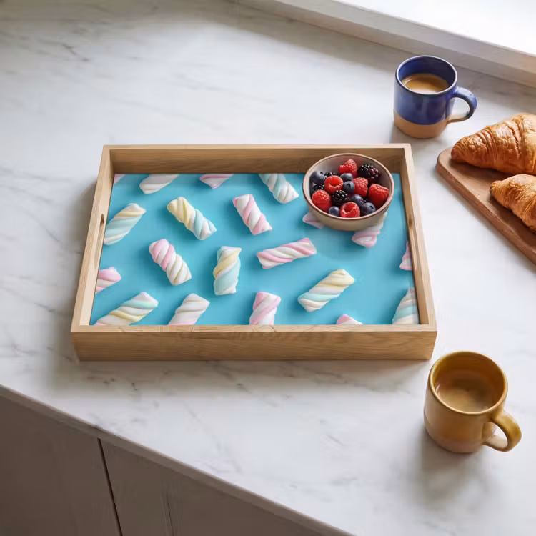 Dienblad - Spekjes - Pastel - Snoep - Blauw — 4