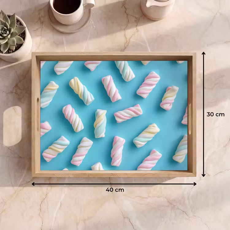Dienblad - Spekjes - Pastel - Snoep - Blauw — 9