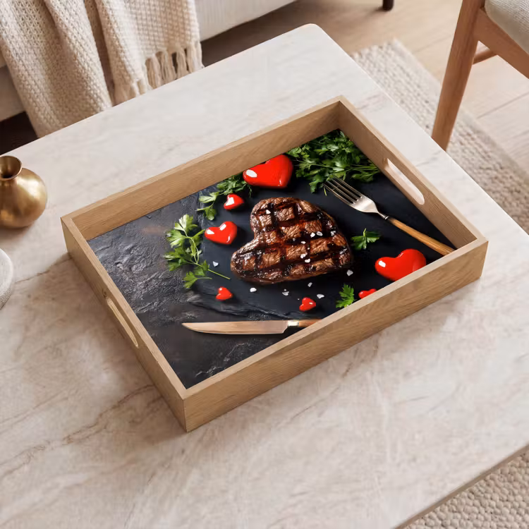 Dienblad - Steak - Hart - Bestek — 2