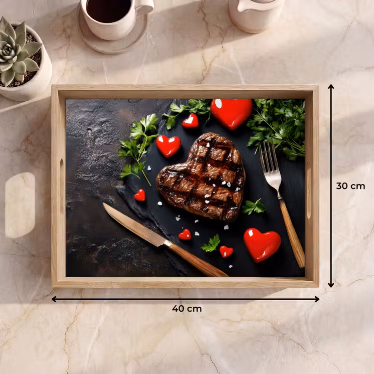 Dienblad - Steak - Hart - Bestek — 9