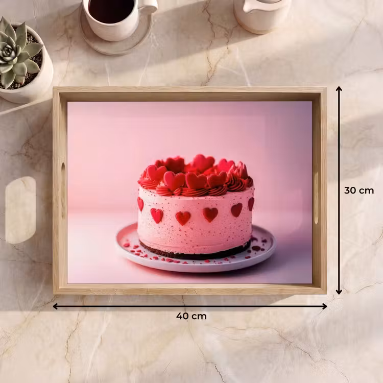 Dienblad - Taart - Hart - Roze — 9