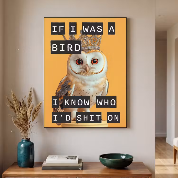 Art Frame - Geel - Uil - Vogel - Decoratie — 2