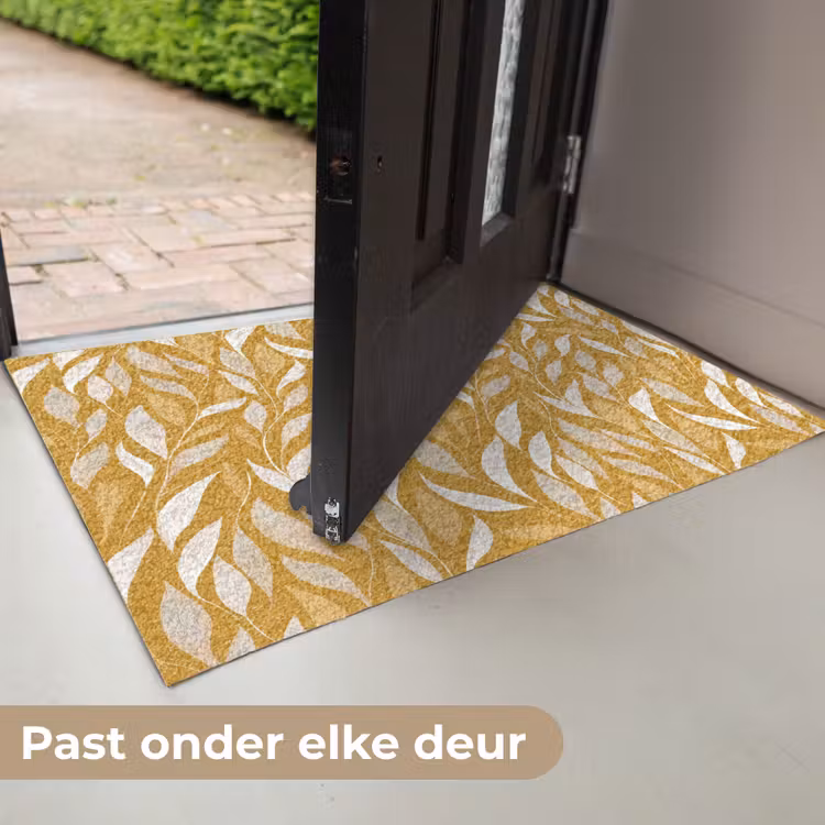 Deurmat - Bladeren - Patroon - Geel — 7