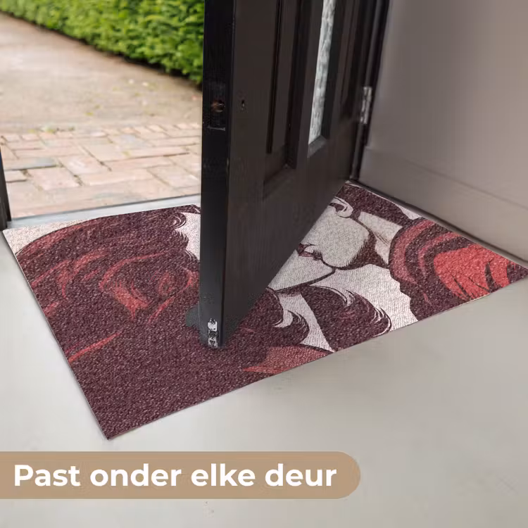 Deurmat - Kussen - Personen - Retro - Bordeaux — 7