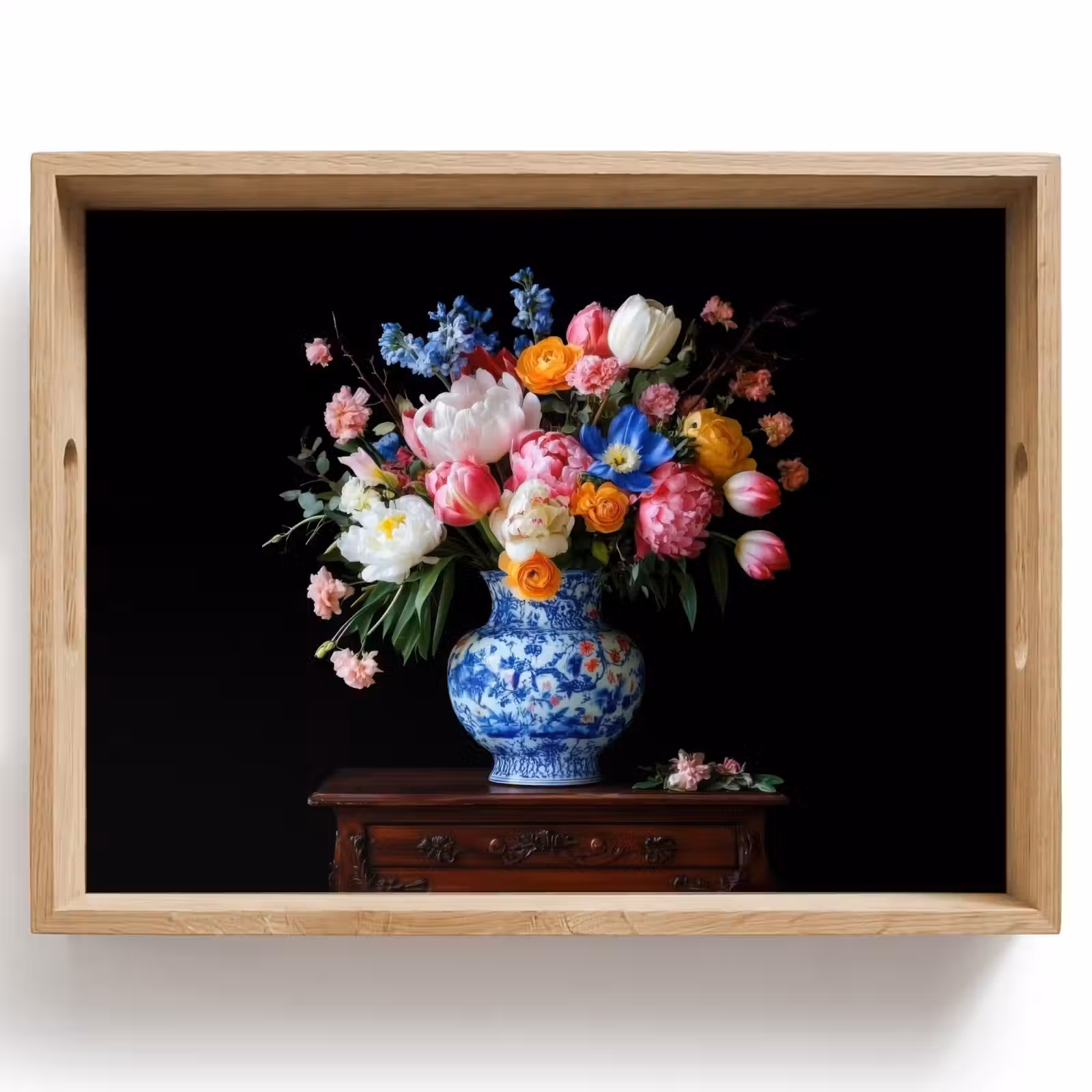 Dienblad - Rozen - Bloemen - Vaas - Boeket — 1