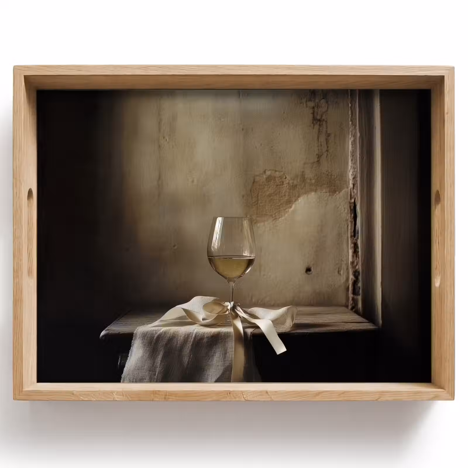 Dienblad - Strik - Beige - Witte - Wijn — 1