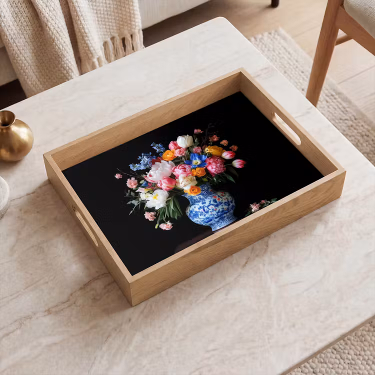 Dienblad - Rozen - Bloemen - Vaas - Boeket — 2