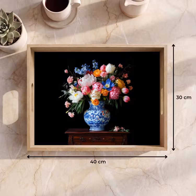 Dienblad - Rozen - Bloemen - Vaas - Boeket — 9
