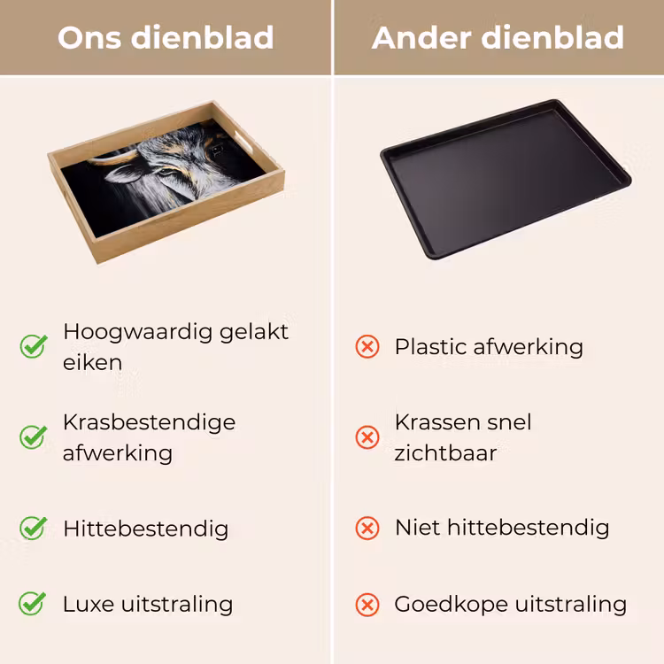 Dienblad - Stier - Hoorns - Snuit - Goud — 3