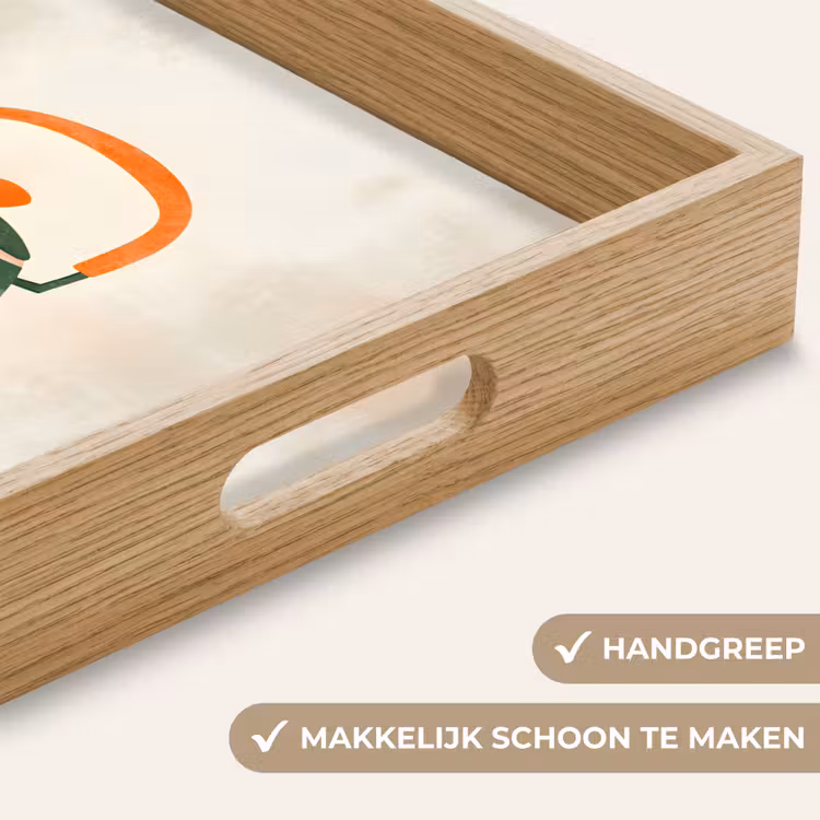 Dienblad - Theepot - Groen - Bloemen - Oranje — 5