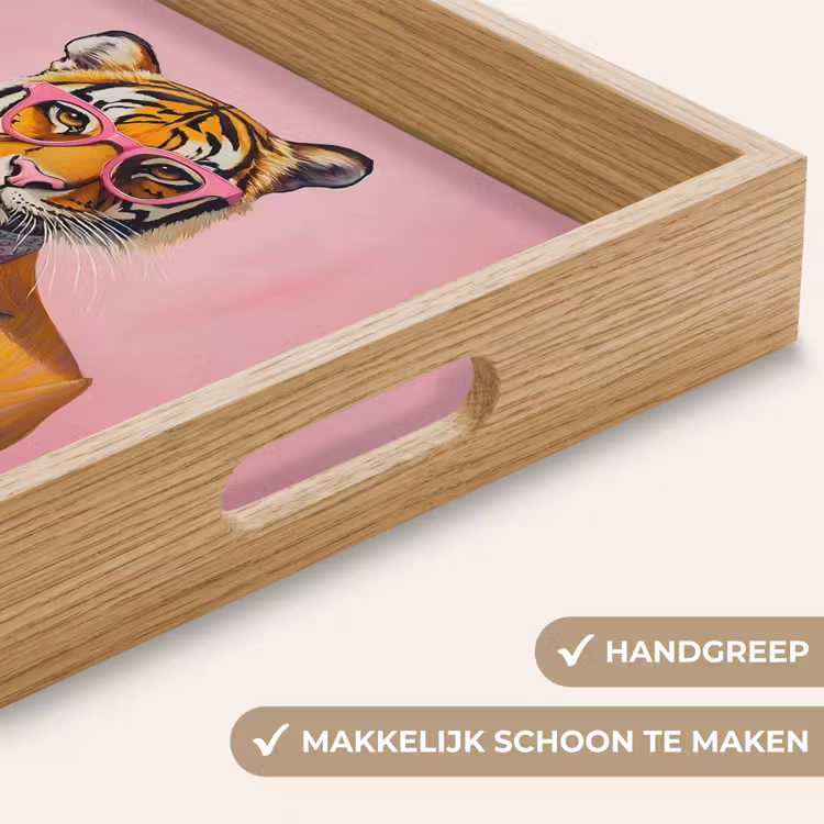 Dienblad - Tijger - Bril - Geel - Jasje — 5