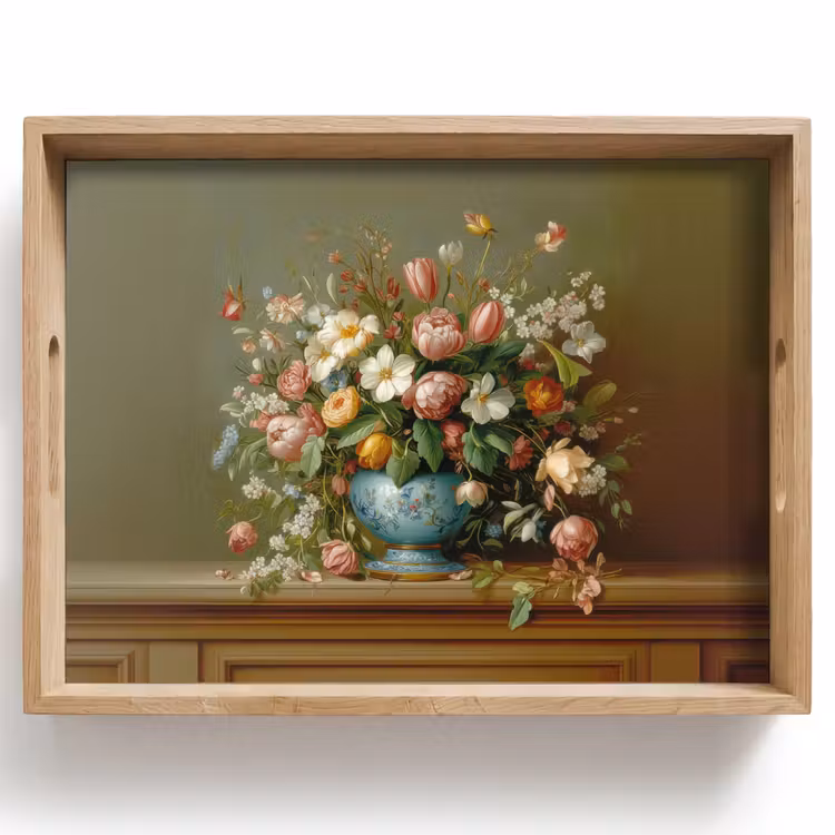 Dienblad - Vaas - Pastel - Kleuren - Bloemen — 1