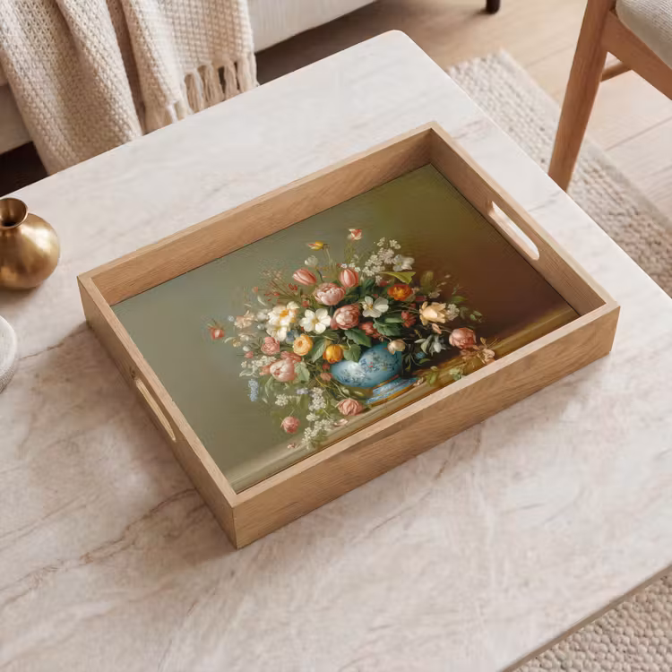 Dienblad - Vaas - Pastel - Kleuren - Bloemen — 2