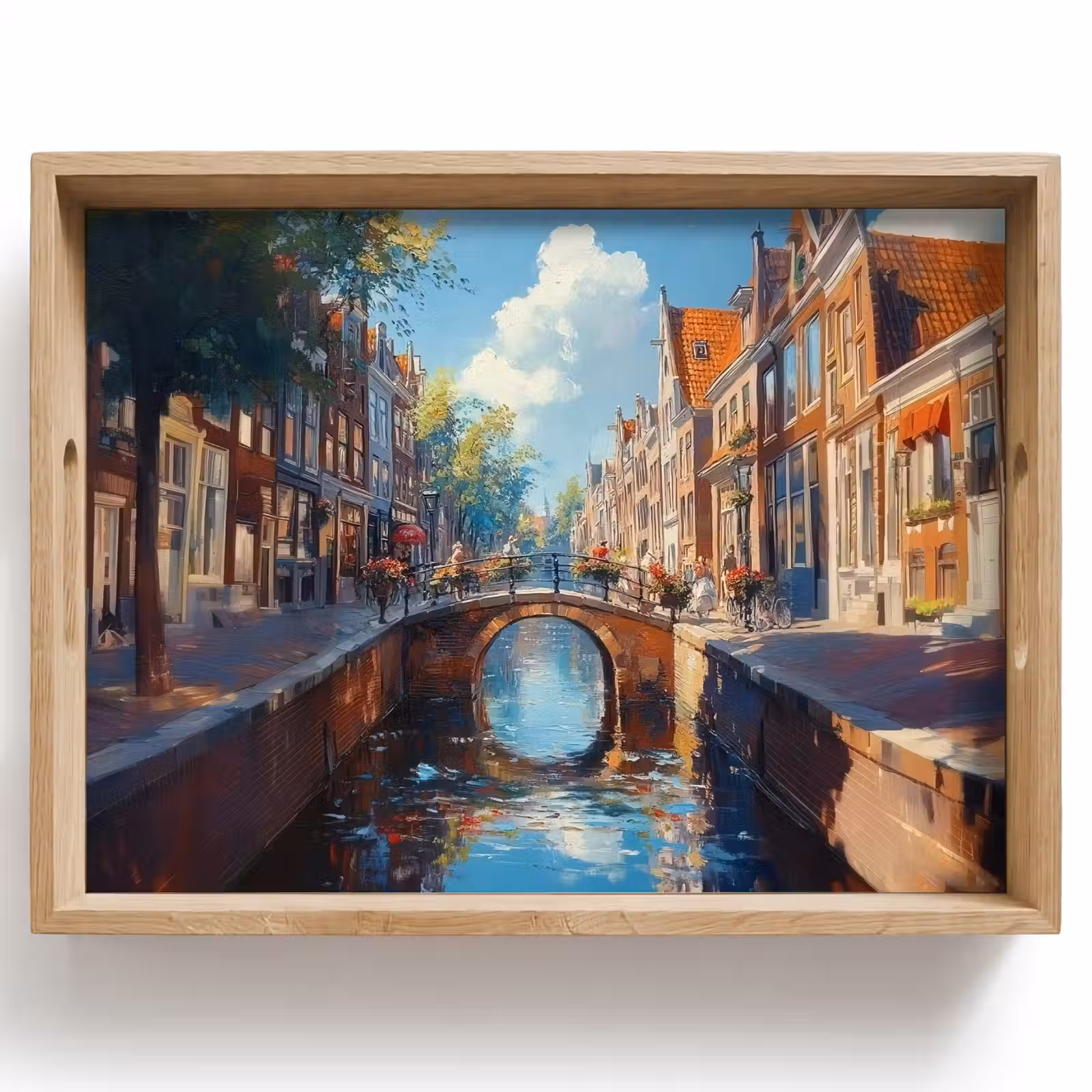 Dienblad - Stad - Gracht - Zon - Fietsen — 1
