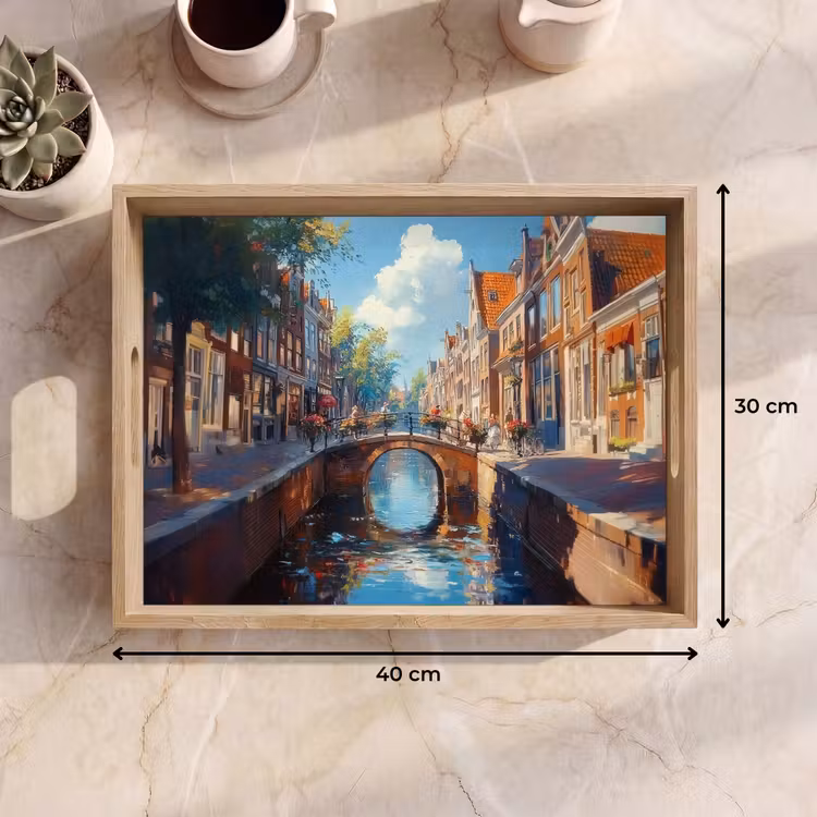 Dienblad - Stad - Gracht - Zon - Fietsen — 9