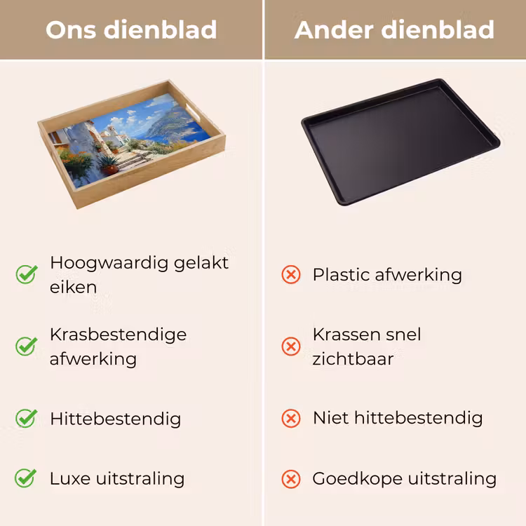 Dienblad - Trap - Huizen - Berglandschap - Zee — 3