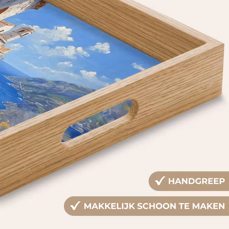 Dienblad - Trap - Huizen - Berglandschap - Zee — 5
