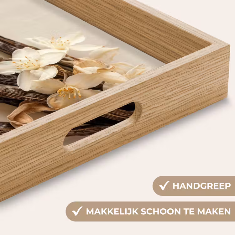 Dienblad - Vanille - Bloemen - Beige — 5
