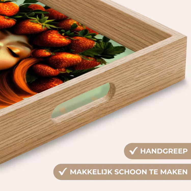 Dienblad - Vrouw - Aardbeien - Kroon — 5