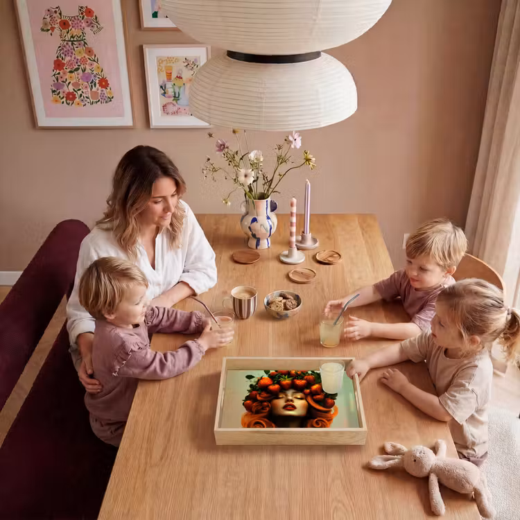 Dienblad - Vrouw - Aardbeien - Kroon — 7