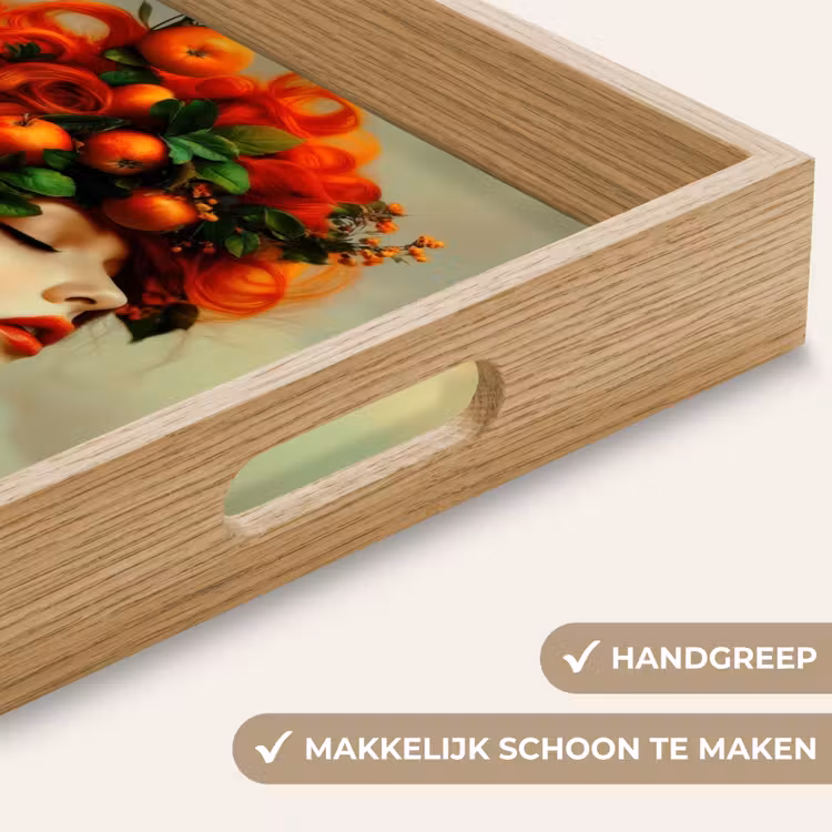 Dienblad - Vrouw - Appels - Rood - Bladeren — 5